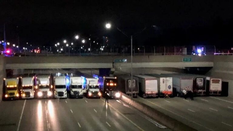 Truck drivers unite to save lives under the highway bridge