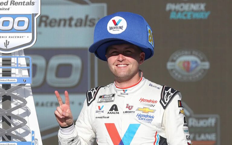 William byron’s viral trucker hat stuns after arizona victory sprint