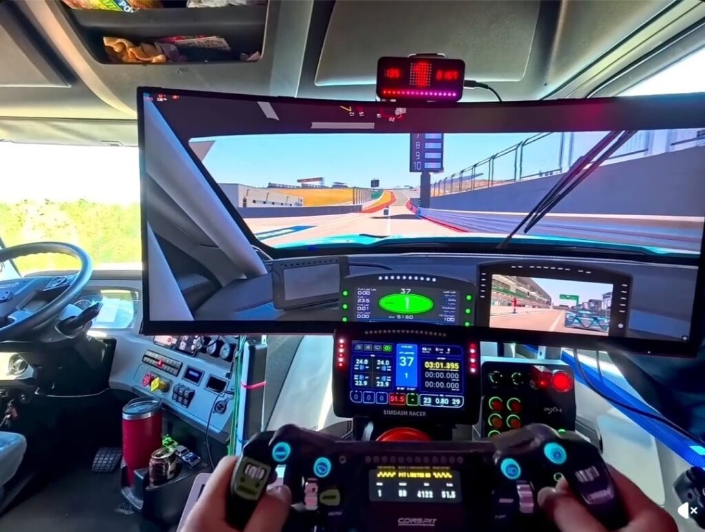 A Trucker's $6,000 Gaming Rig Turns Traffic Jams into Epic